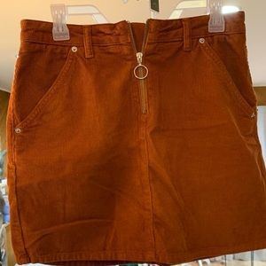 Topshop Rust Mini Skirt